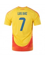 Kolumbie Luis Diaz #7 Domácí Dres Copa America 2024 Krátký Rukáv